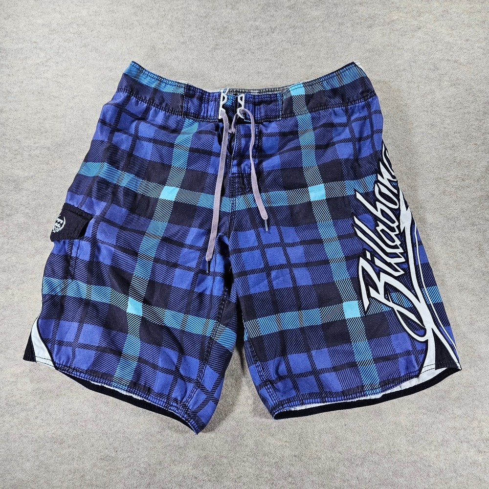 Vintage Y2K Billabong Mark Occy Occhilupo Board Shorts Mens 36 Plaid Big Logo